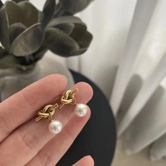 Pearl Knot Earrings