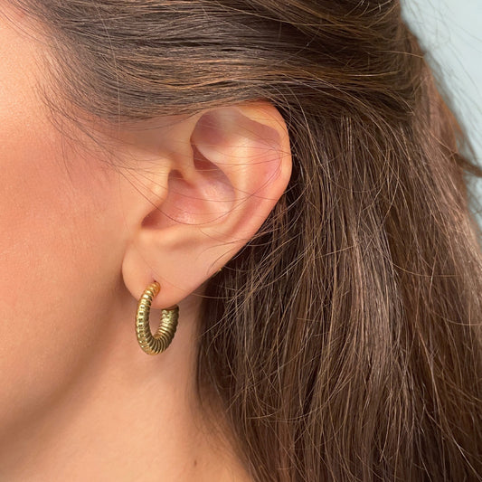 Twisted Gold Hoop