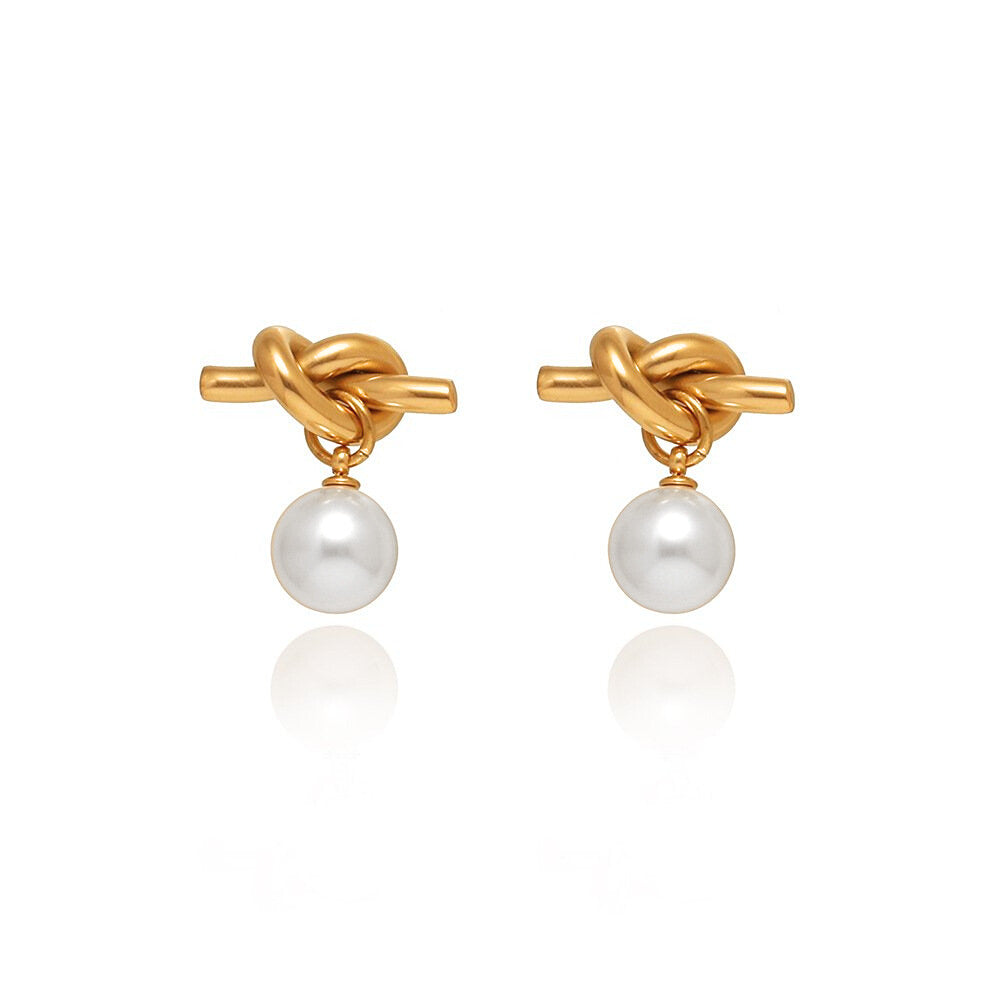 Pearl Knot Earrings