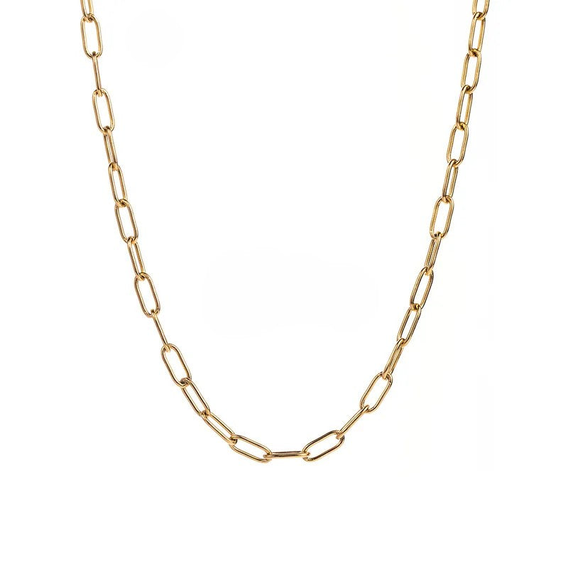 18k Gold Plated Paperclip Necklace