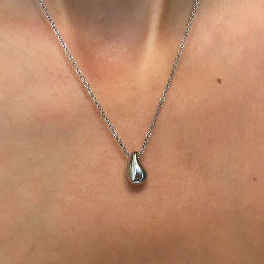 Silver Drop Necklace