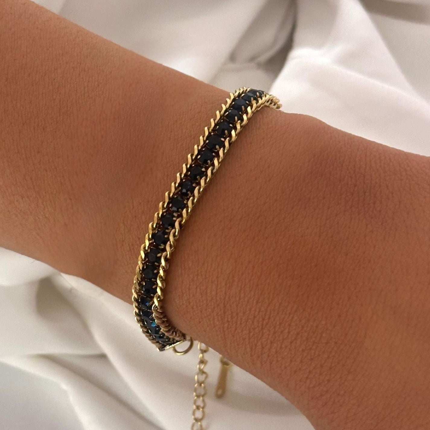 Stainless Steel Blue Gold Bracelet