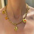 18K Gold Plated Charm Necklace