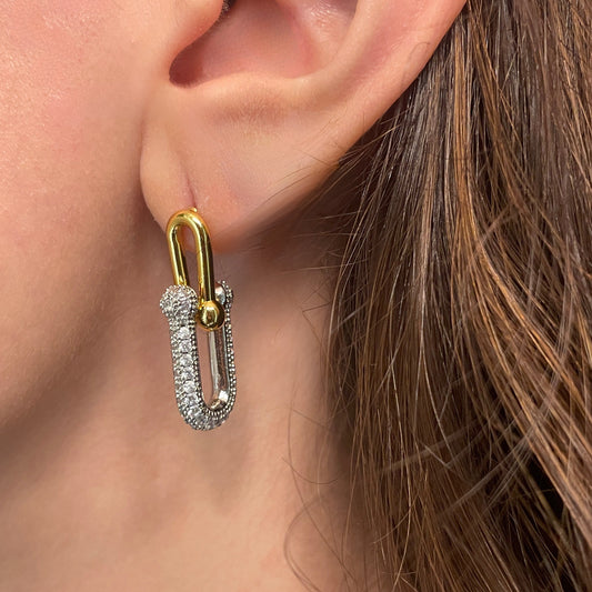Double Interlocked Earrings
