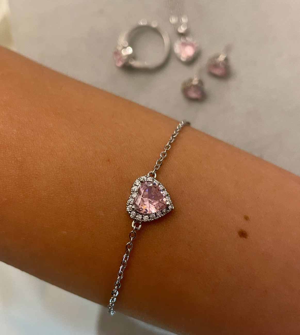Pink Heart Bracelet