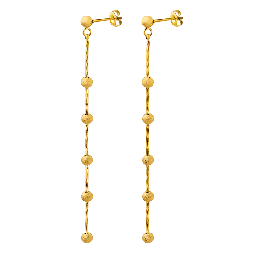Long Ball Dangle Earrings