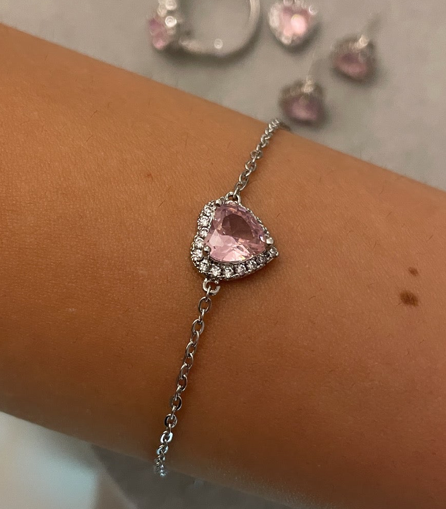 Pink Heart Bracelet