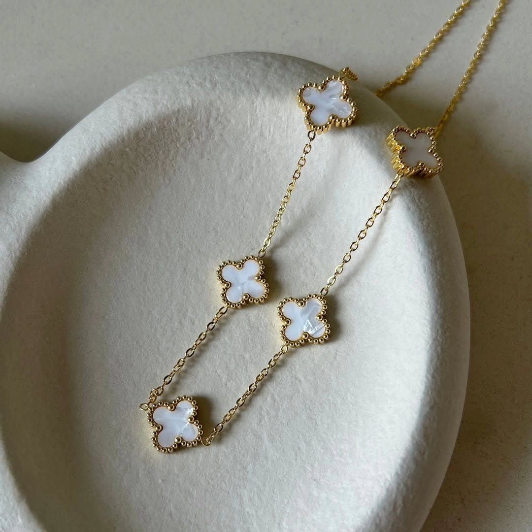 White Clover Necklace