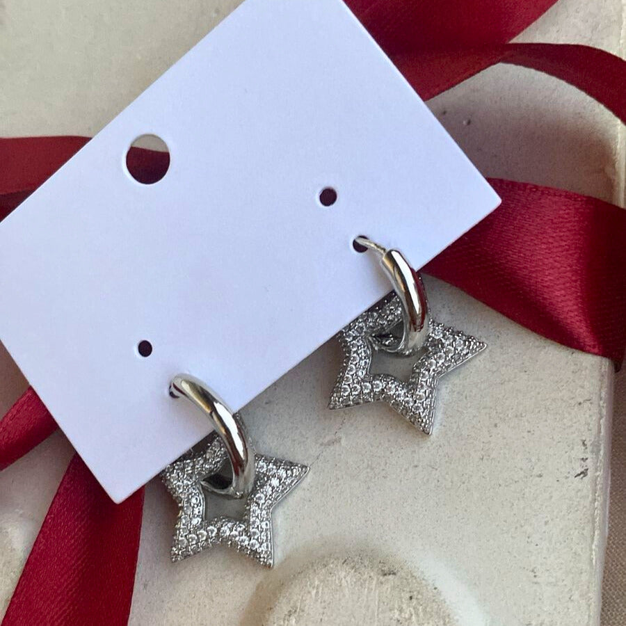 Silver Star Earrings