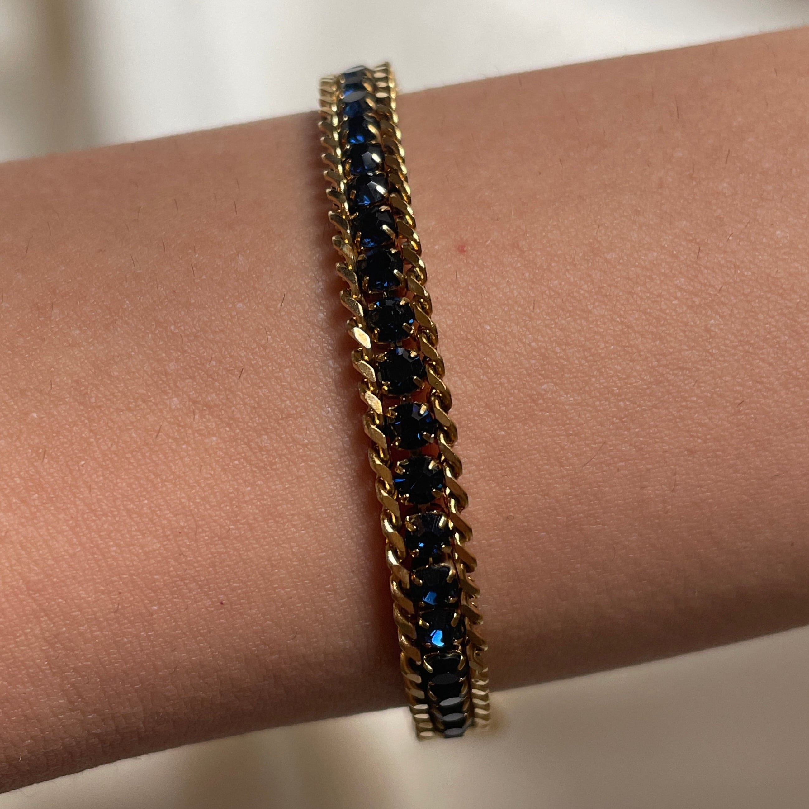 Stainless Steel Blue Gold Bracelet
