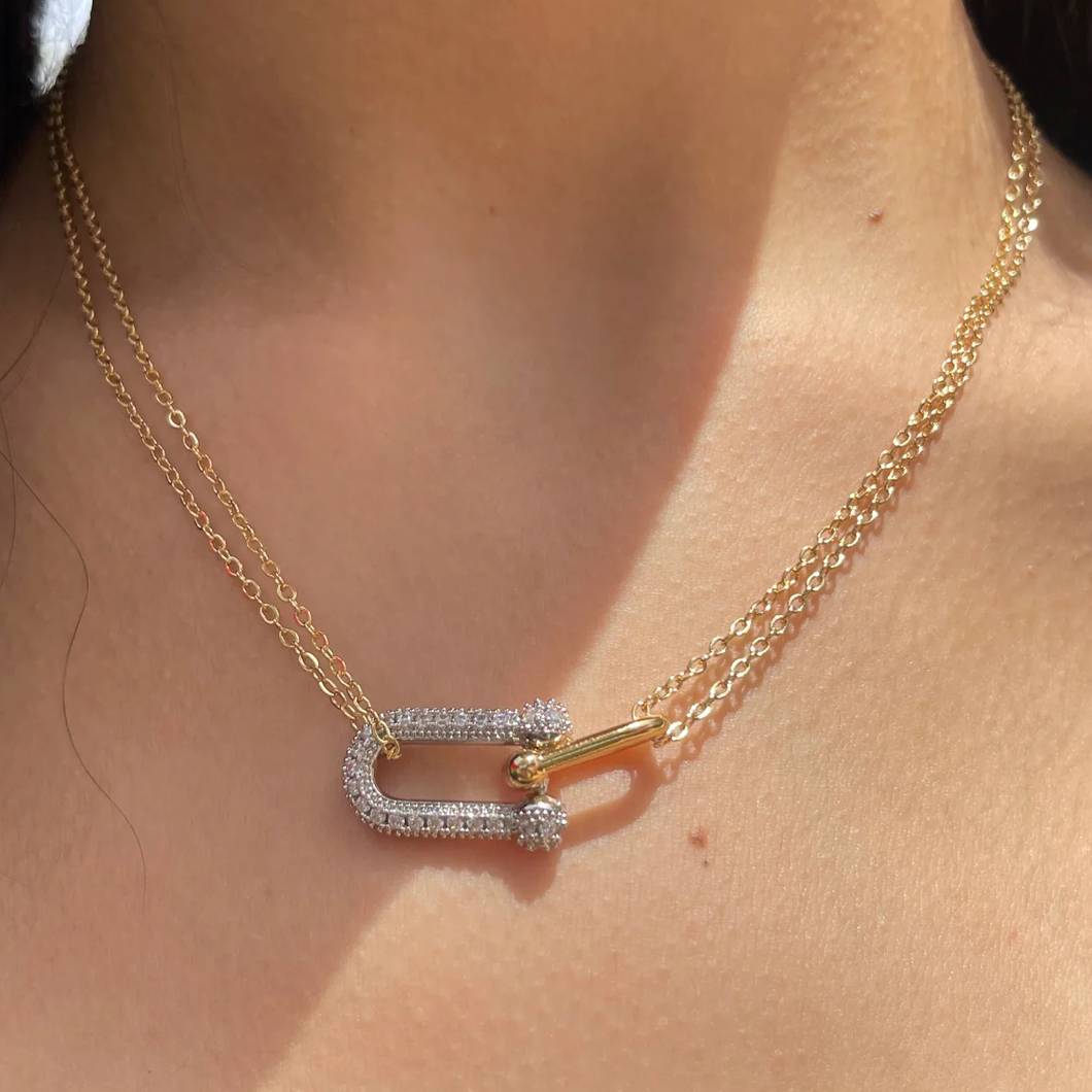 Double Clips Necklace