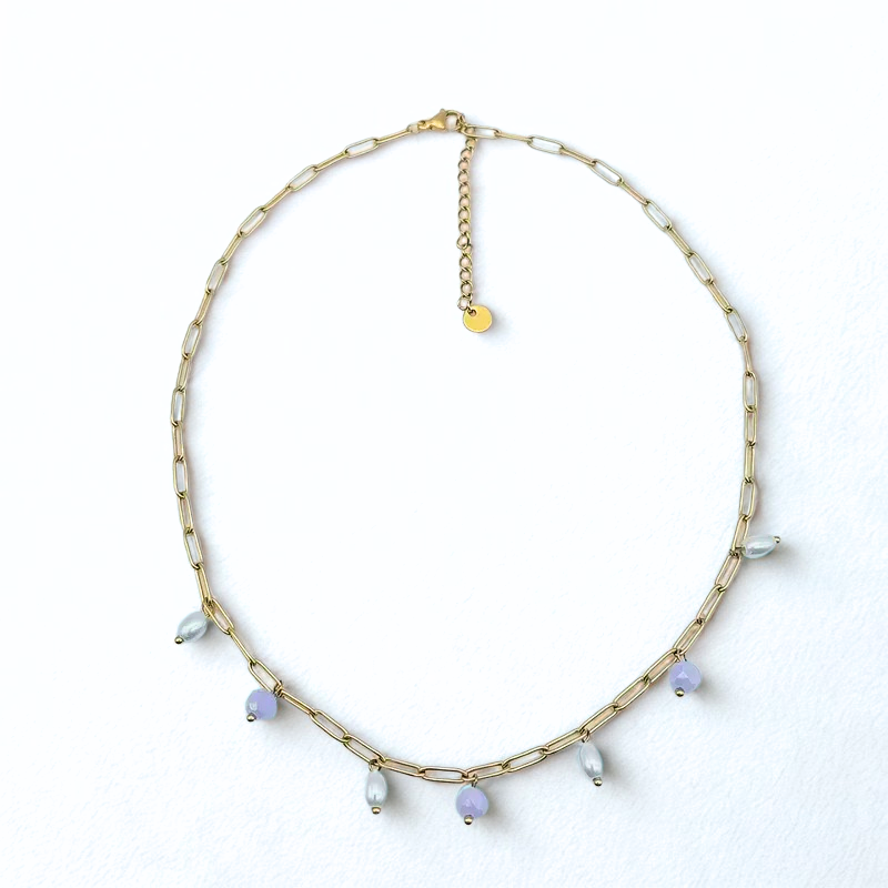 Lilac Pearls Necklace