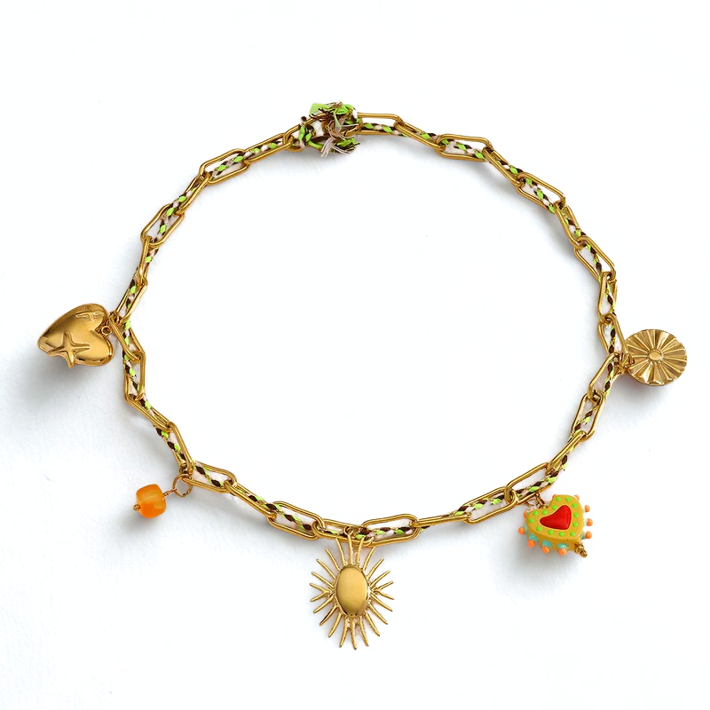 18K Gold Plated Charm Necklace