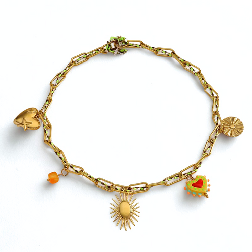 18K Gold Plated Charm Necklace